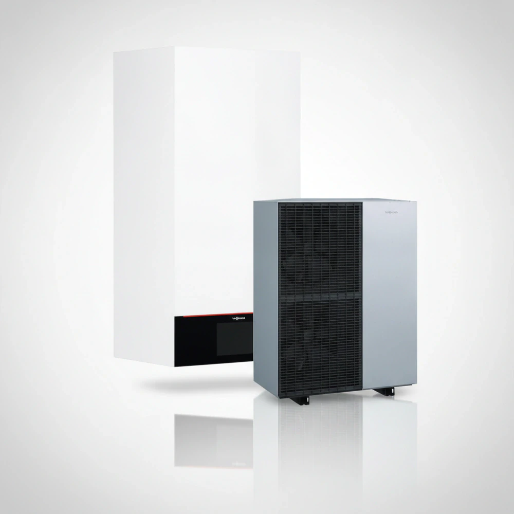 Viessmann Vitocal 150-A monoblock heat pump unit, designed for home heating, cooling, and hot water.